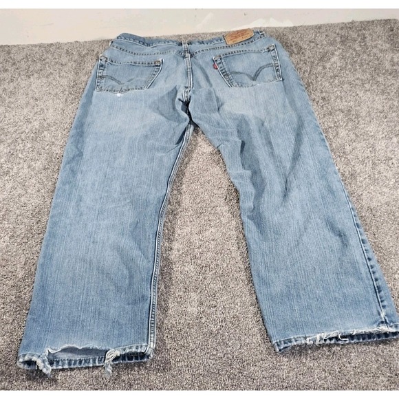 Levis 559 Jeans Men 34x32 Blue Loose Straight Skater Baggy Grunge Distressed - Picture 3 of 14